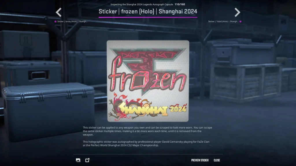 Sticker | frozen | Shanghai 2024