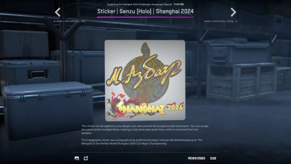 Sticker | Senzu | Shanghai 2024