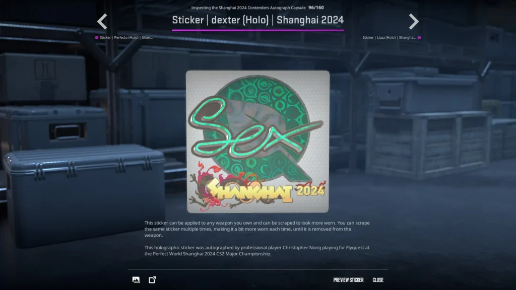 Sticker | dexter | Shanghai 2024