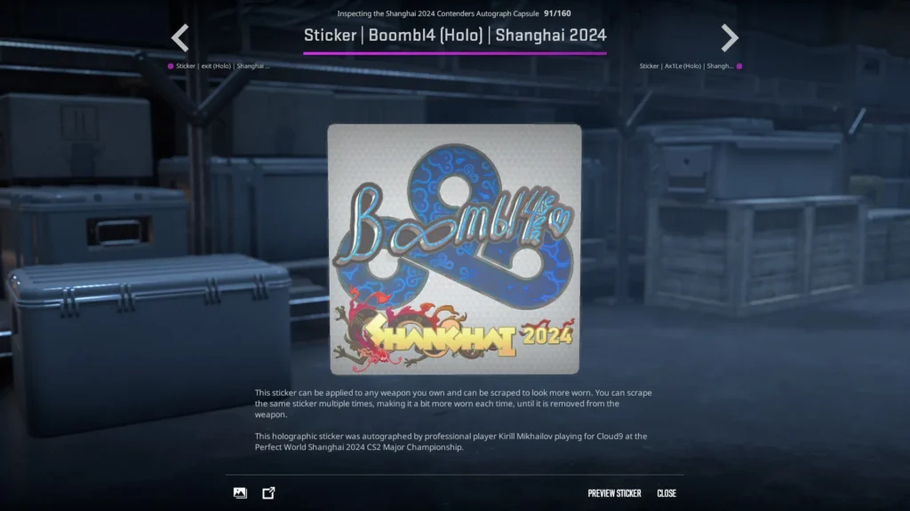 Sticker | BoombI4 | Shanghai 2024