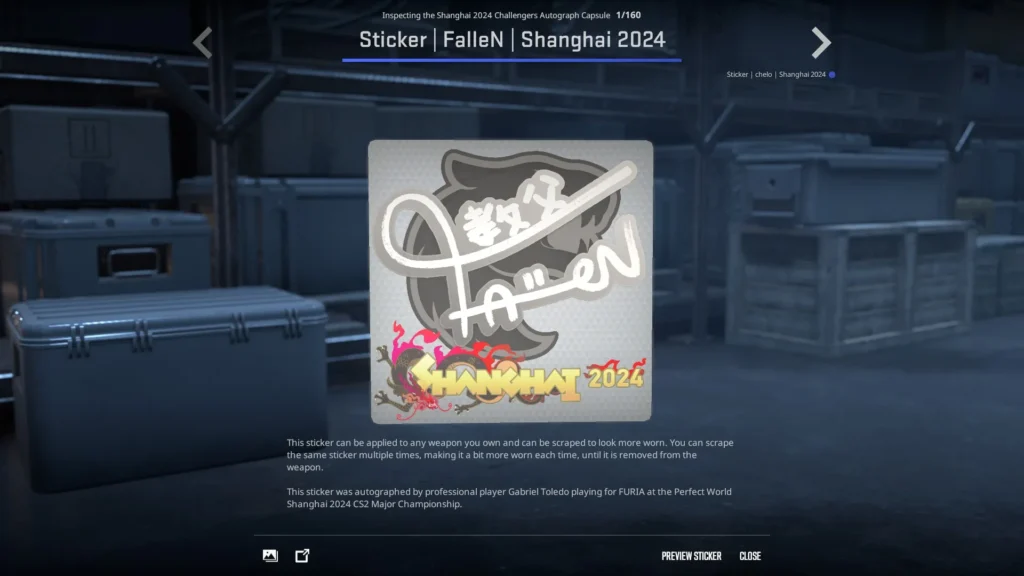 Sticker | FalleN | Shanghai 2024