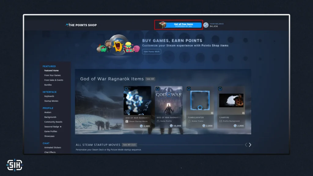 Steam Points Shop Integration