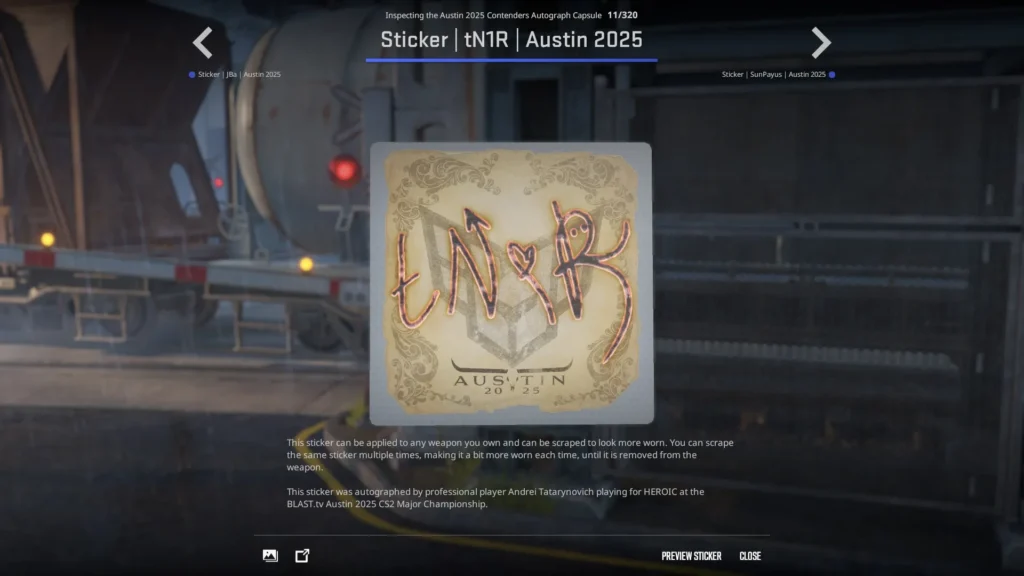 Sticker | tN1R | Austin 2025