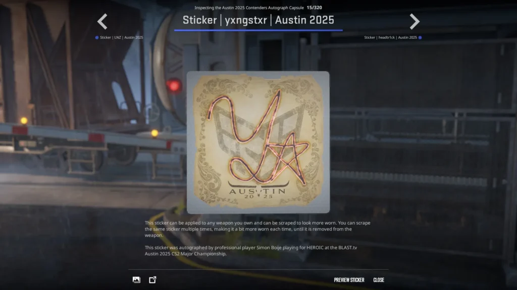 Sticker | yxngstxr | Austin 2025