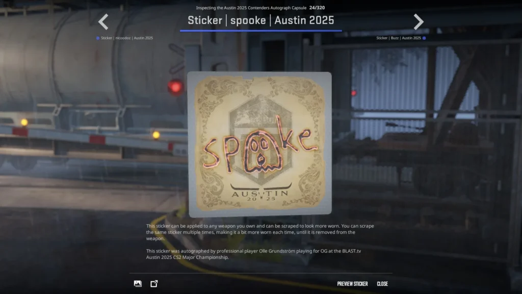 Sticker | spooke | Austin 2025