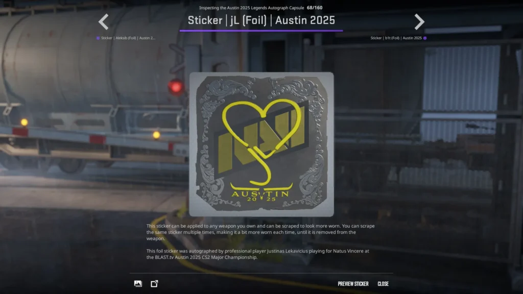 Sticker | jL (Foil) | Austin 2025