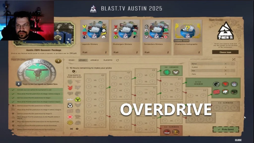 Pick'em challenge from Overdrive
