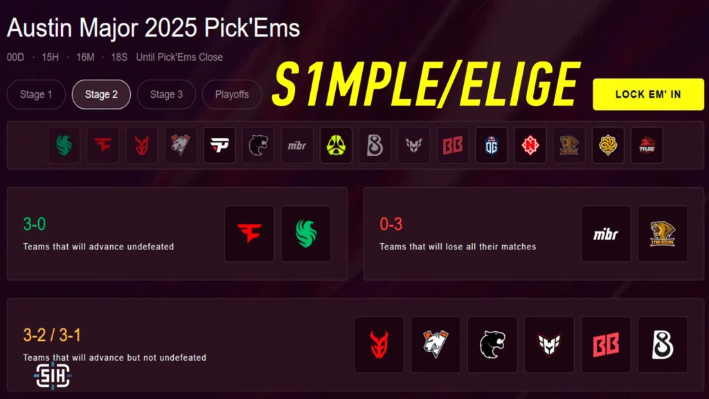 Pick'em challenge from s1mple and ELiGE