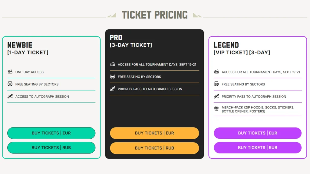 Tournament Tickets