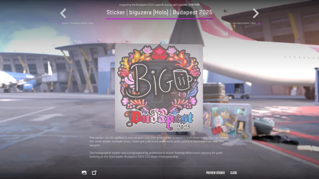 Sticker | biguzera | Budapest 2025