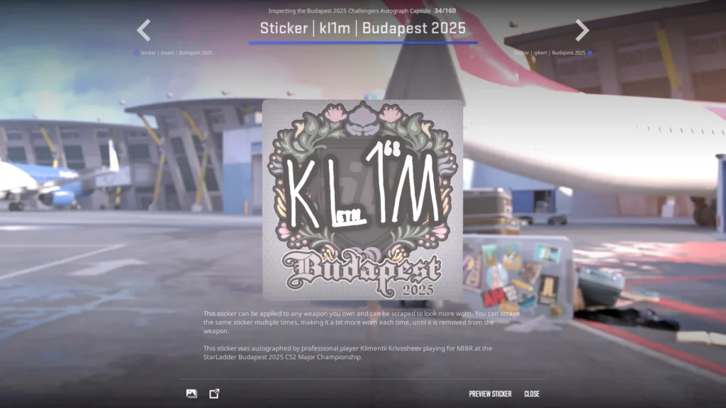 Sticker | kl1m | Budapest 2025
