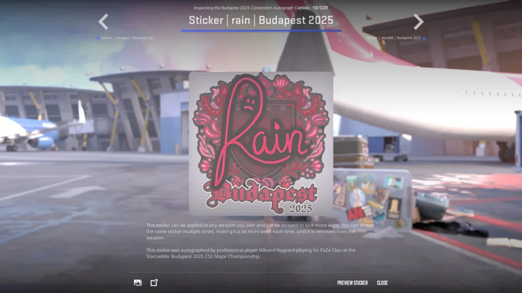 Sticker | rain | Budapest 2025