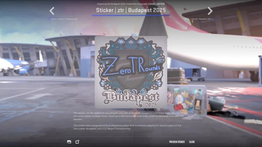 Sticker | ztr | Budapest 2025