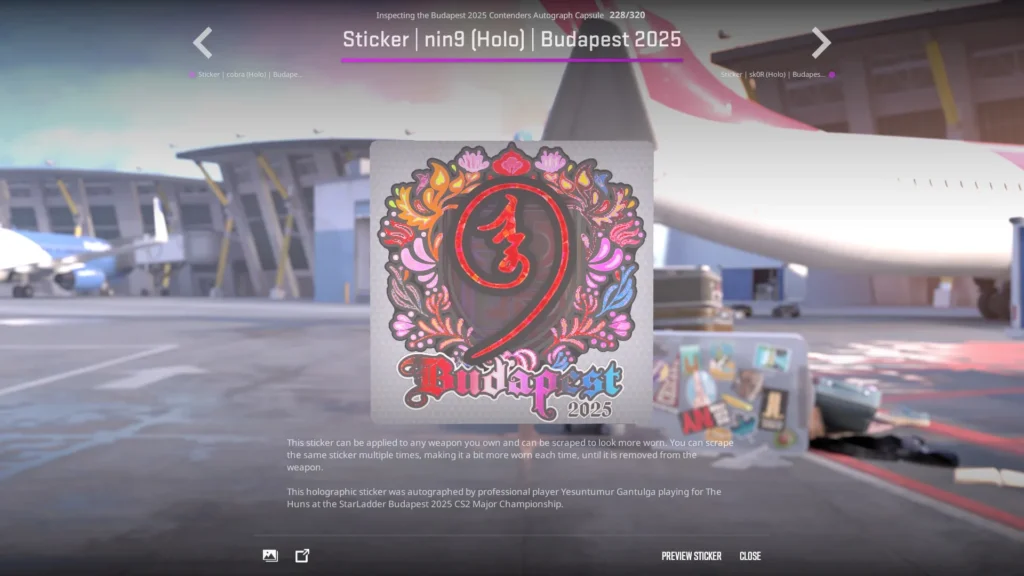 Sticker | nin9 | Budapest 2025
