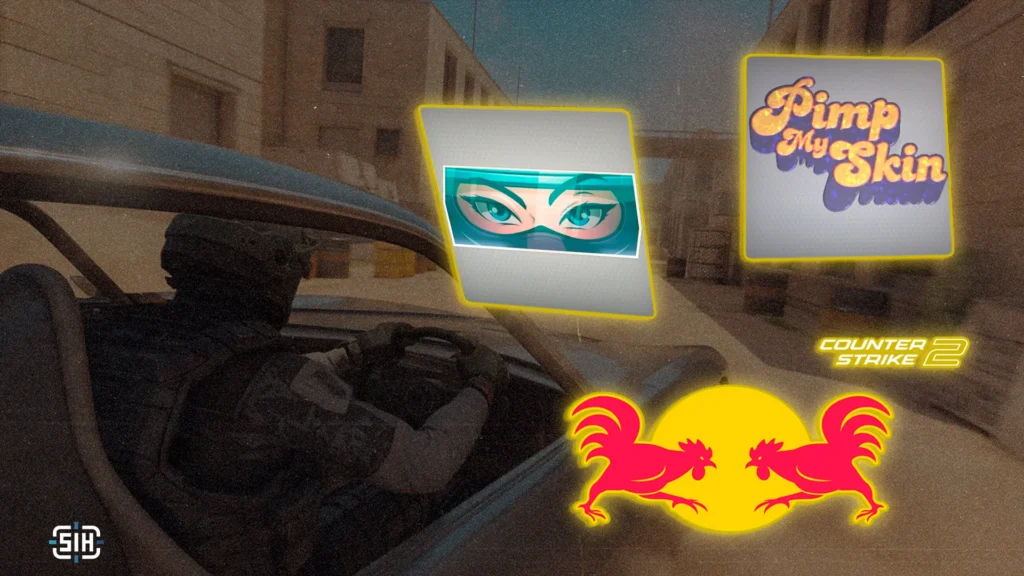 Stickers from the CS2 Workshop in Racing Theme. These will be added in the next update.