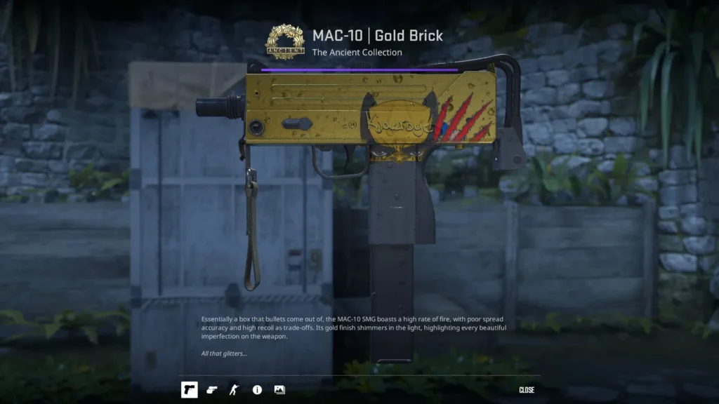 MAC-10 | Gold Brick - Wolverine craft​