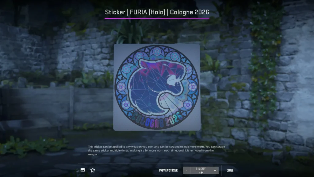 Sticker | FURIA | Cologne 2026 (Holo)