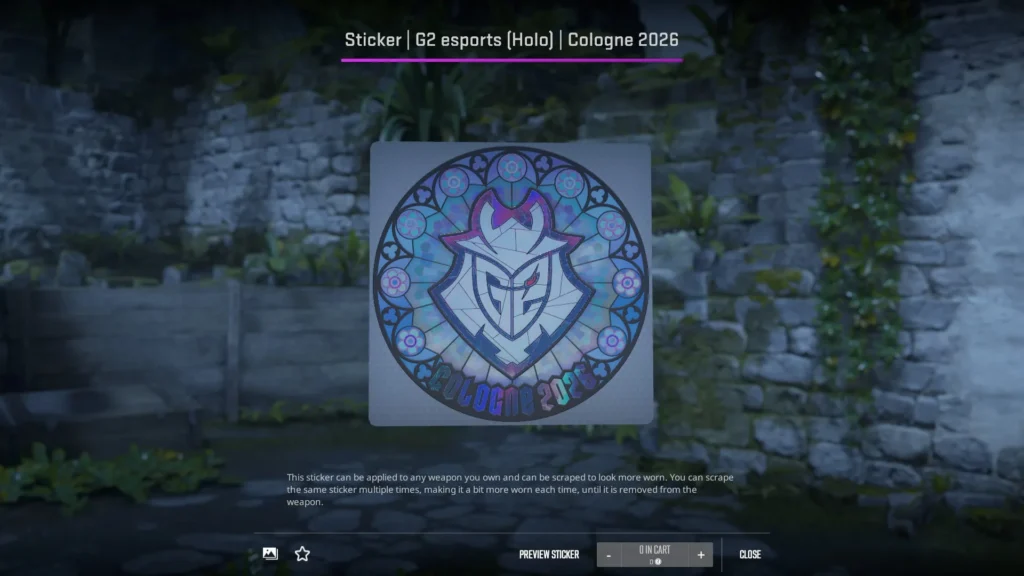 Sticker | G2 esports | Cologne 2026 (Holo)