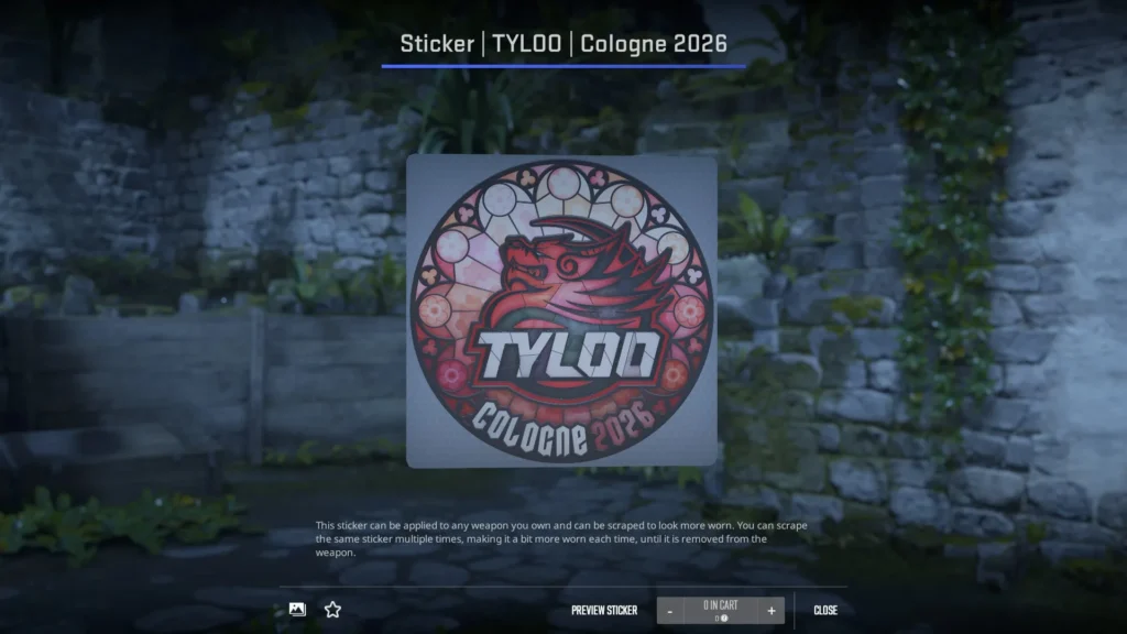 Sticker | TYLOO | Cologne 2026 (Paper)