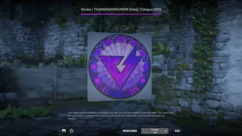 Sticker | THUNDERdOWNUNDER | Cologne 2026 (Holo)