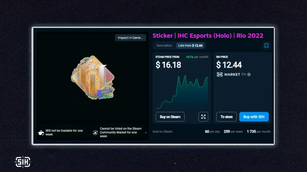Sticker | IHC Esports (Holo) | Rio 2022