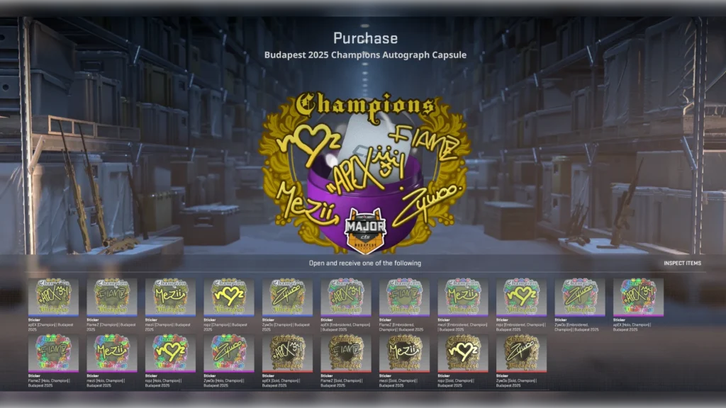 The Champions Capsule and Stickers
