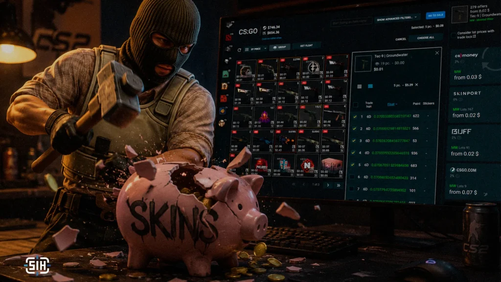 Budget CS2 Skin Set: Knife, Gloves and a Full Loadout for Under $200