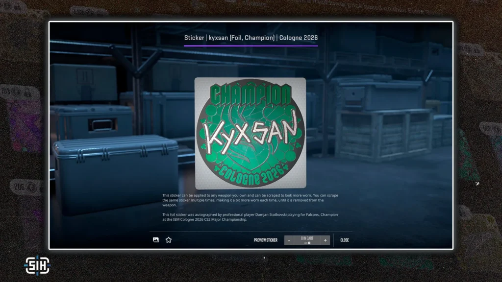 Sticker | kyxsan (Champion) | Cologne 2026