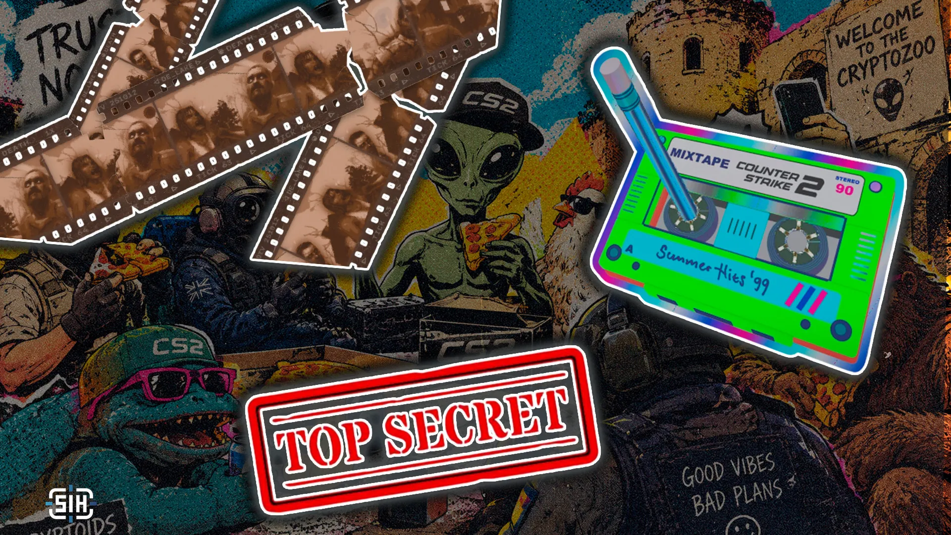 Call to Arms-ory: Top 10 Pop Art and Cryptids Stickers on the Steam Workshop, from a 1999 Mixtape to a Cryptid in the Mirror